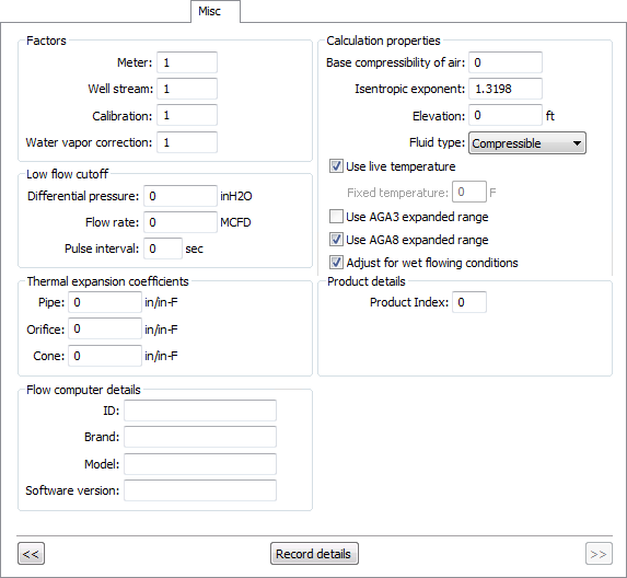 Miscellaneous Property Page